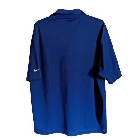 Nike Men's Blue Short Sleeve Fit-Dri Golf Polo Shirt – Size L - Picture 2 of 5
